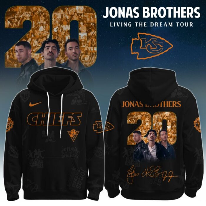 Kansas City Chiefs x Jonas Brothers "JONAS20: Living The Dream Tour" Unisex Hoodie