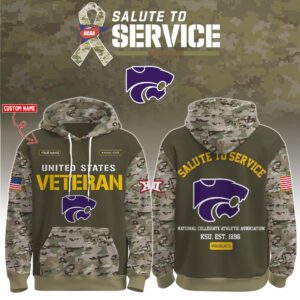 Kansas State Wildcats 2025 Salute To Service Unisex Performance Hoodie