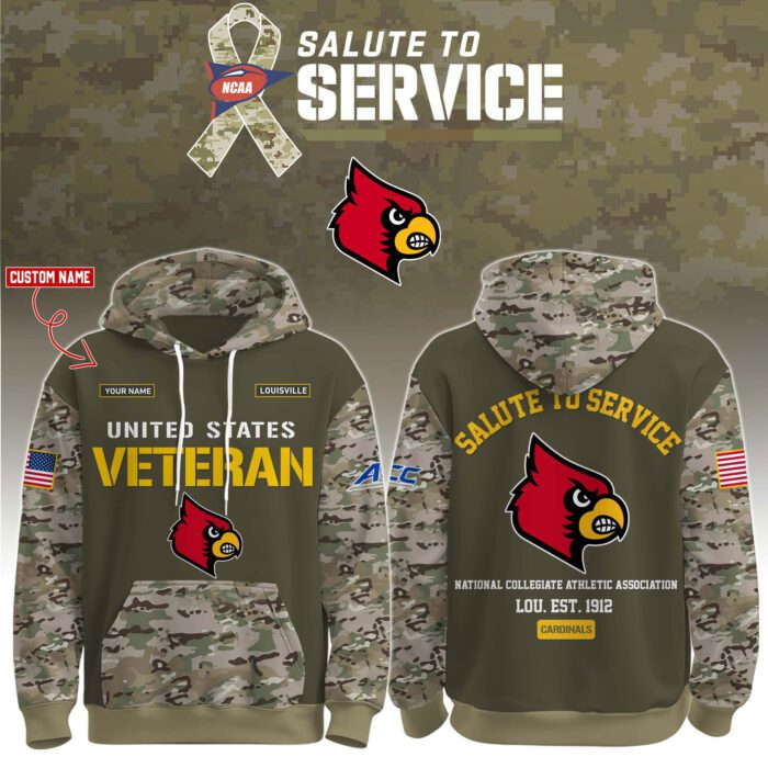 Louisville Cardinals 2025 Salute To Service Unisex Performance Hoodie