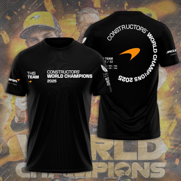 McLaren Formula 1 Team 2025 Constructors' 10 Times Unisex Performance T-Shirt VGN1076