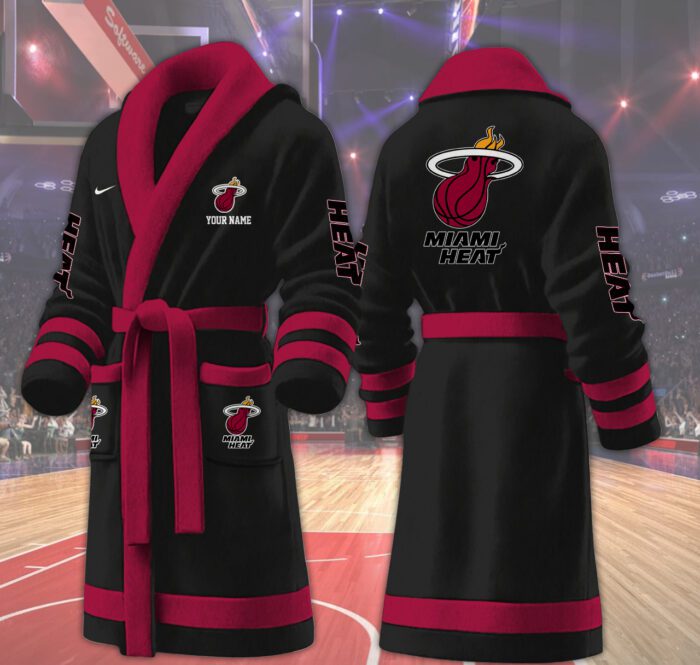 Miami Heat NBA Personalized Fleece Bathrobe