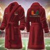 Miami Hurricanes NCAA Personalized Fleece Bathrobe