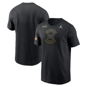 Michigan Wolverines Jordan Brand 2025 Military Appreciation Dri-FIT T-Shirt - Black