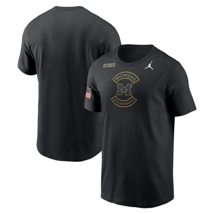 Michigan Wolverines Jordan Brand 2025 Military Appreciation Dri-FIT T-Shirt - Black