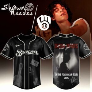 Milwaukee Brewers x Shawn Mendes "On The Road Again World Tour " Baseball Jersey
