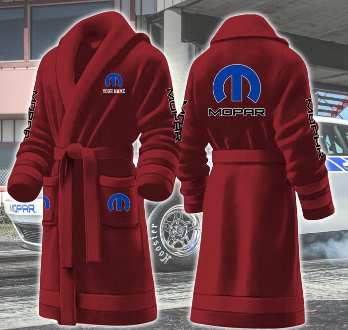 Mopar Motocycles Personalized Fleece Bathrobe