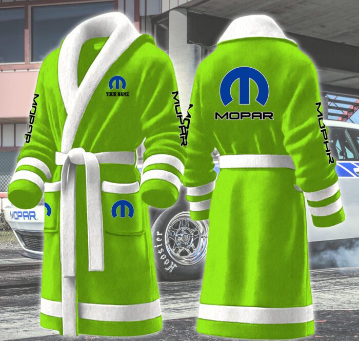 Mopar Motocycles Personalized Fleece Bathrobe