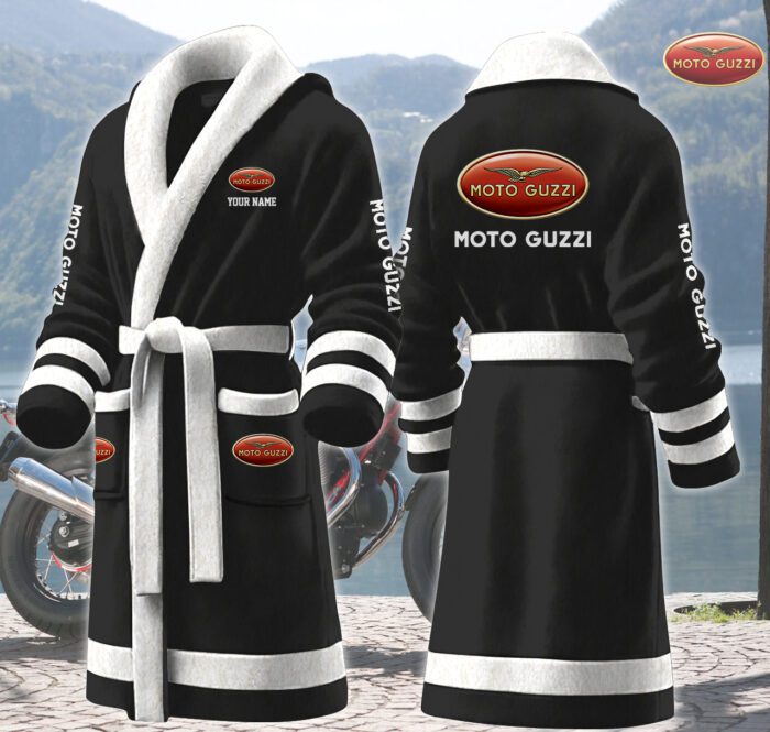 Moto Guzzi Motocycles Personalized Fleece Bathrobe