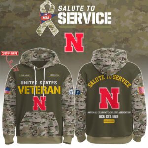 Nebraska Cornhuskers 2025 Salute To Service Unisex Performance Hoodie