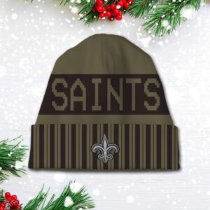 New Orleans Saints 2025 Salute to Service Beanie Hat