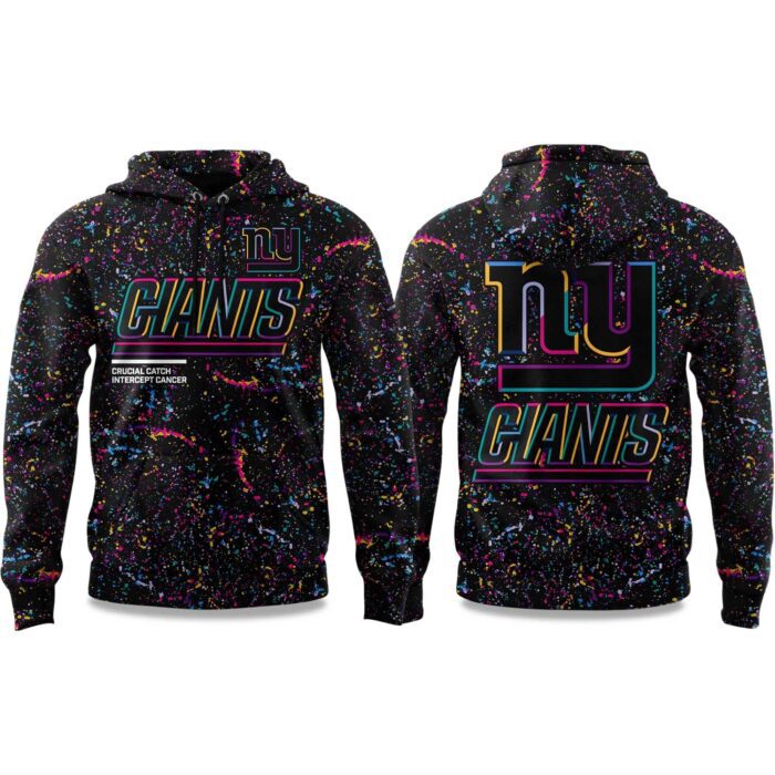New York Giants Crucial Catch Intercept Cancer 2025 Hoodie CRC1028