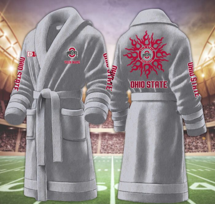 Ohio State Buckeyes NCAA Personalized Fleece Bathrobe