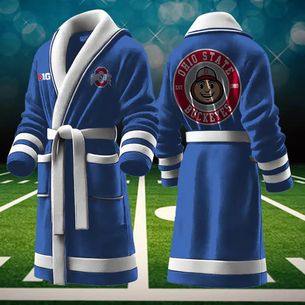 Ohio State Buckeyes NCAA Personalized Fleece Bathrobe