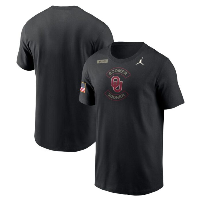 Oklahoma Sooners Jordan Brand 2025 Military Appreciation Dri-FIT T-Shirt - Black