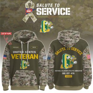 Oregon Ducks 2025 Salute To Service Unisex Performance Hoodie