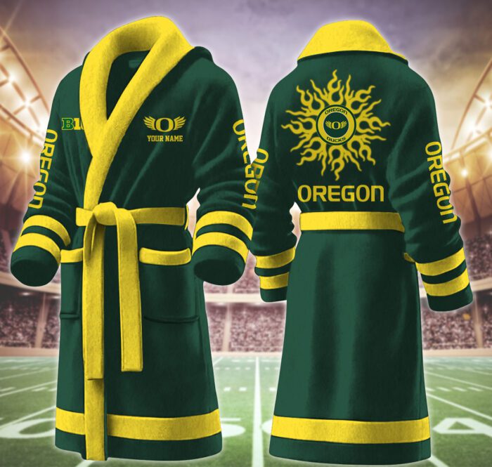Oregon Ducks NCAA Personalized Fleece Bathrobe