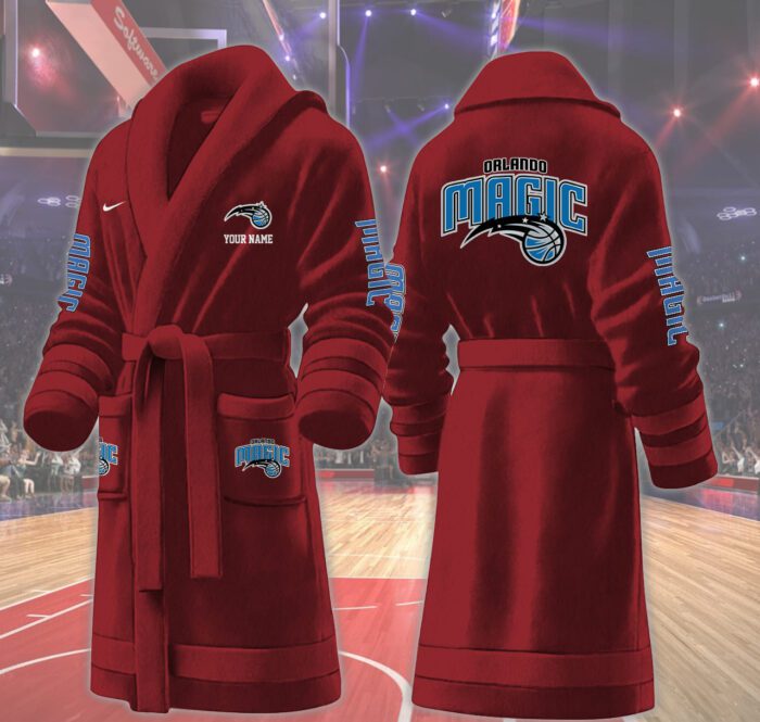 Orlando Magic NBA Personalized Fleece Bathrobe