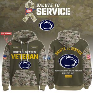 Penn State Nittany Lions 2025 Salute To Service Unisex Performance Hoodie