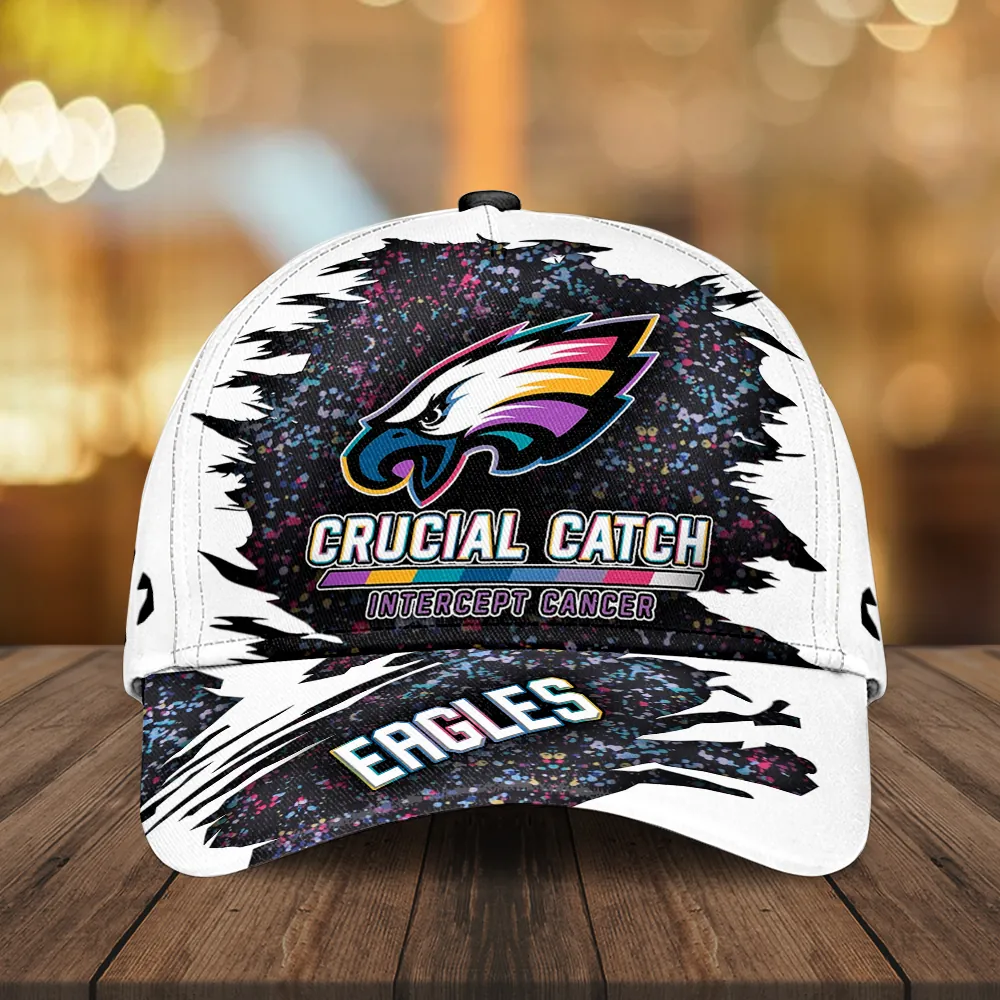 Philadelphia Eagles x Crucial Catch Intercept Cancer Classic Cap