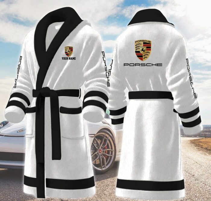 Porsche Motocycles Personalized Fleece Bathrobe
