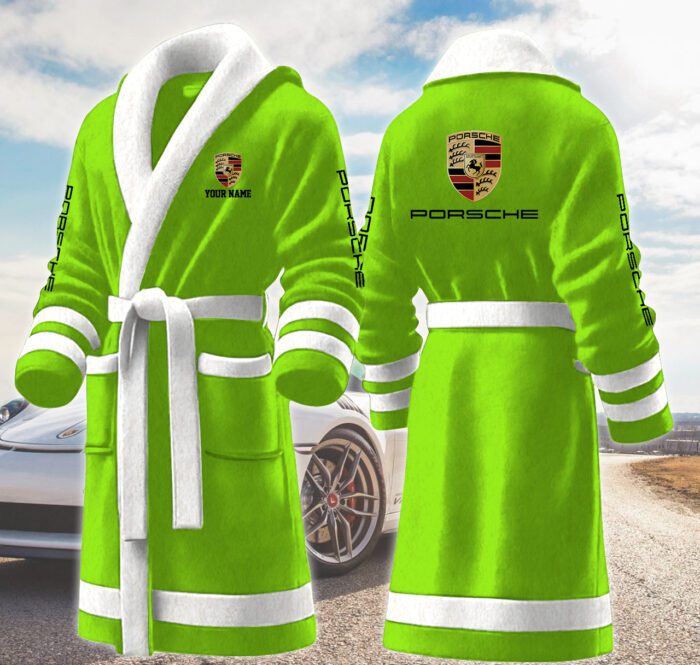 Porsche Motocycles Personalized Fleece Bathrobe