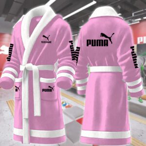 Puma Motocycles Personalized Fleece Bathrobe