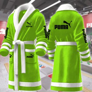 Puma Motocycles Personalized Fleece Bathrobe