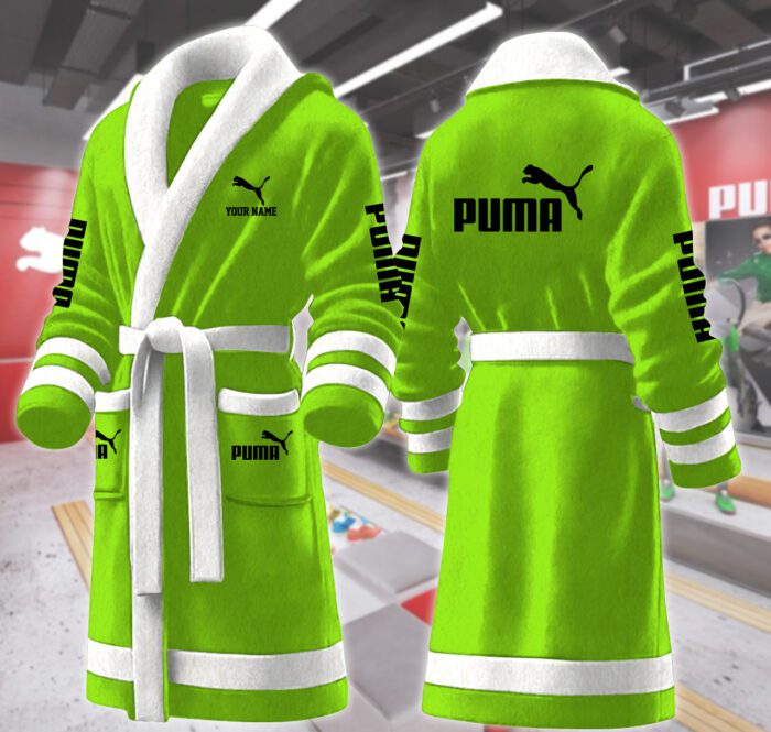 Puma Motocycles Personalized Fleece Bathrobe