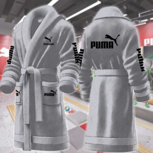 Puma Motocycles Personalized Fleece Bathrobe