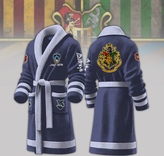 Ravenclaw House Harry Potter Personalized Fleece Bathrobe