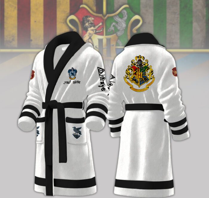Ravenclaw House Harry Potter Personalized Fleece Bathrobe