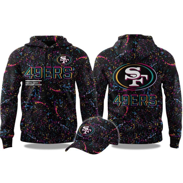 San Francisco 49ers Crucial Catch Intercept Cancer 2025 Hoodie CRC1034