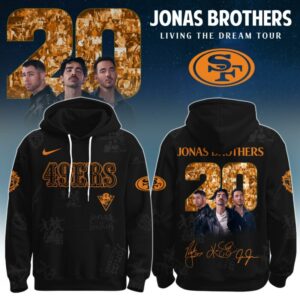 San Francisco 49ers x Jonas Brothers "JONAS20: Living The Dream Tour" Unisex Hoodie