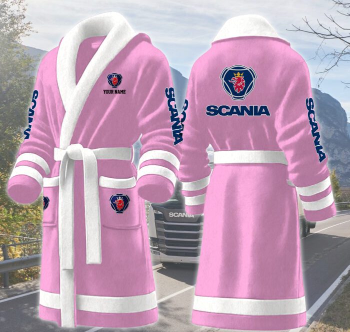 Scania Motocycles Personalized Fleece Bathrobe