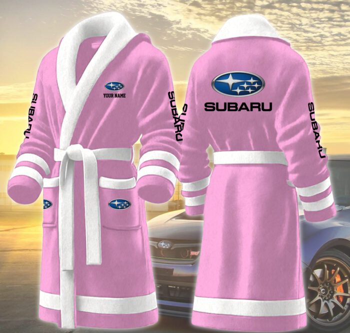 Subaru Motocycles Personalized Fleece Bathrobe