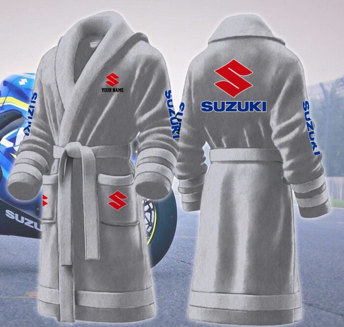 Suzuki Motocycles Personalized Fleece Bathrobe