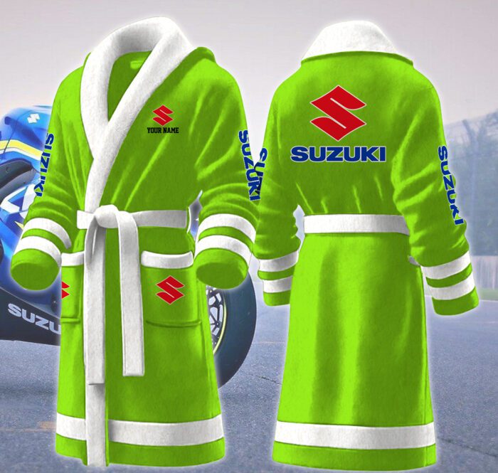 Suzuki Motocycles Personalized Fleece Bathrobe