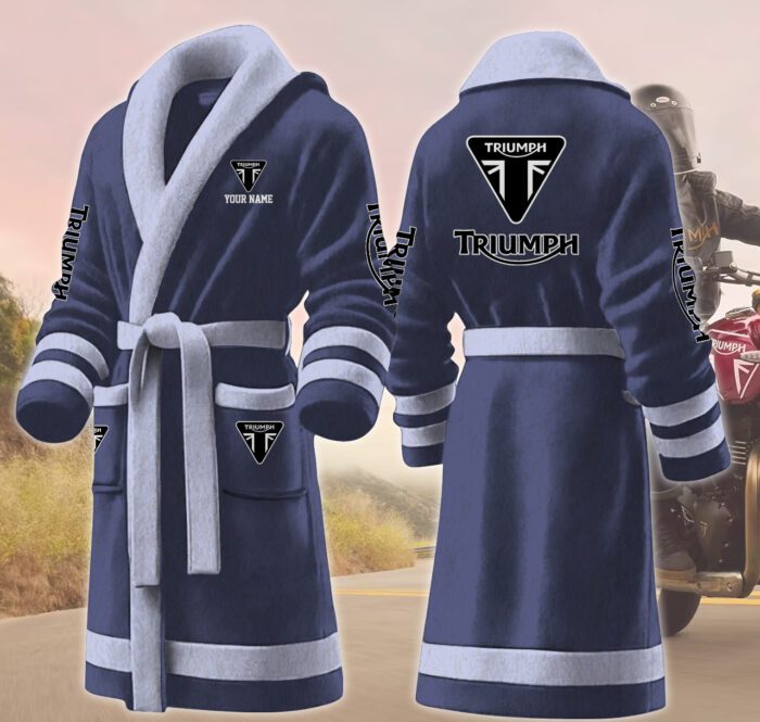 Triumph Motocycles Personalized Fleece Bathrobe