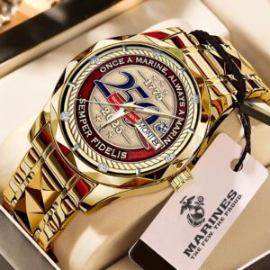 US Marine Corps 250th Anniversary 2025 Alloy Luxury Quartz Watch ALW1012
