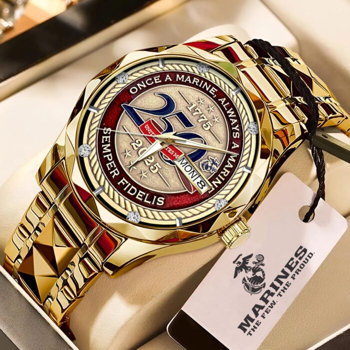 US Marine Corps 250th Anniversary 2025 Alloy Luxury Quartz Watch ALW1012