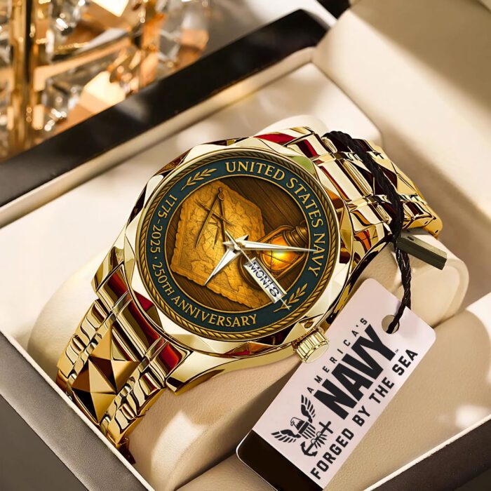 US Navy 250th Anniversary Alloy Luxury Quartz Watch ALW1000