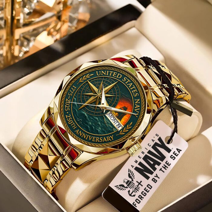 US Navy 250th Anniversary Alloy Luxury Quartz Watch ALW1006