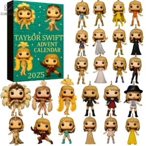 24 Days Countdown 3D Taylor Swift Figure Doll Christmas Advent Calendar Acrylic Hanging Decor Box