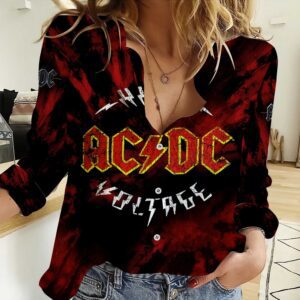 AC/DC Women Casual Shirt 3D Linen Shirt GWS1166