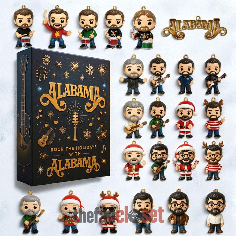 Alabama Rock The Holidays Advent Calendar 2025 Alabama Rock The Holidays Advent Calendar Acrylic Hanging Decor Box 2025