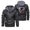 Atlanta Falcons Black Brown Leather Jacket LIZ203