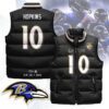 Baltimore Ravens Unisex Puffer Vest Sleeveless Down Jacket- Black / DeAndre Hopkins - 10
