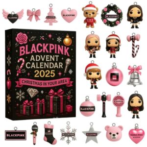 Blackpink Christmas in Your Area 2025 Advent Calendar Acrylic Hanging Decor Box - Christmas Gift