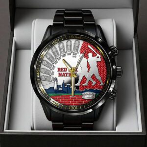 Boston Red Sox 125th Anniversary Black Stainless Steel Watch GIFT1035