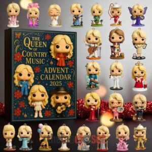 Dolly Parton The Queen of Country Music Advent Calendar Acrylic Hanging Decor Box 2025